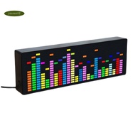 Color LED Music Spectrum Electronic Clock Rhythm Light 1624RGB  Atmosphere Lamp (Voice+Wire Control)