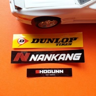 Dunlop and Nankang Tires Logo Laminated Vinyl Stickers