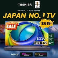Toshiba E330RP 65 Inch 4K UHD AI TV | Dolby Vision & Atmos | REGZA ZR engine Gen3
