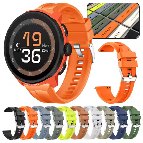 22mm Silicone Watchband For SUUNTO RUN Sports Bracelet For SUUNTO 5 9 PEAK PRO/RACE 2 S VERTICAL OCE