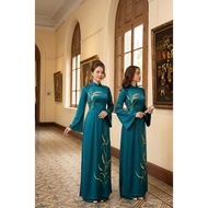 Middle-aged Ao Dai/BA SUI/SE CHAU SILK CANDY EMBROIDERED WITH CRYSTALS FOR PARTY, HIGH QUALITY WEDDI