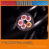 FTB kabel listrik NYYHY 5x6 ZR-RVV 5x6 H07VV-F 5x6 450/750V Meter