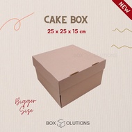 BIG SIZE BOX BOX/ SPONGE CAKE BOX CAKE TART BOX/ - 25x25x15 cm 25 x 25 x 15 cm (THICK) e-flute