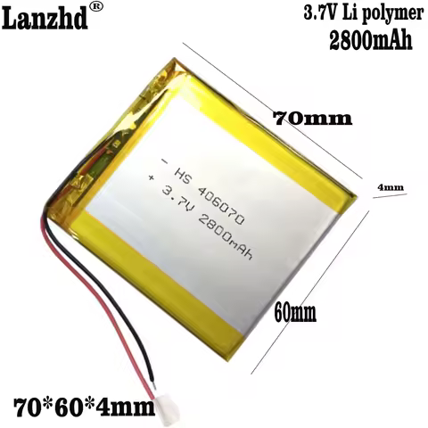 1-12pcs 3.7V 2800mAh 406070 Lithium Polymer Li-Po li ion Battery cells For hydrating instrument Mp3 