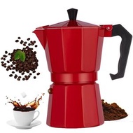 鋁制濃縮咖啡壺 - 300ML 爐灶濃縮咖啡機，摩卡咖啡機，咖啡篩檢程式，適用於燃氣或電爐臺面