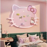 Hiasan Bilik Kanak-Kanak Gadis Hello Kitty Bilik Tidur Puteri Pelekat Dinding Tepi Katil Mainan Magn