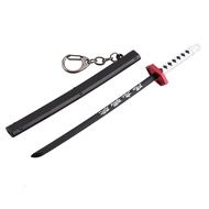 Anime Key Chain Portable Mini Katana Keychains Well Crafted Gift with Scabbard for Role Playing