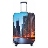 LXqlSS Chicago Illinois Usa Luggage Covers For Suitcase Approved,Suitcase Cover Protector Fit 18-32