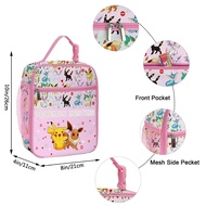 Pokemon Lunch Bag For Kids Pikachu Insulation Bag Anime School Student Lunch Box For Boys