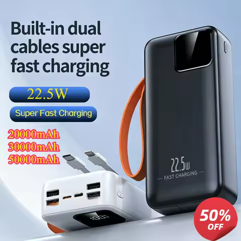 20000mAh 30000m 50000mAh Power Bank Portable 22.5W Fast Charging Portable Charger For iPhone xiaomi 