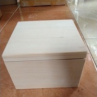 Dutch teak box measuring 15x15x10