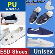 Cleanroom Shoes Esd Shoes kasut esd Anti Static Shoes White Navy blue Putih Unisex Safety ESD Shoe P