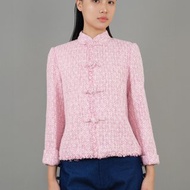 粗花呢唐裝外套(粉紅色)|上班衣著|香港設計|小香風|經典