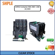 SHPLE CONTACTOR 18.5KW/25HP ~ 40A ~ 1NO+1NC ~ 240VAC, (SHPLE-CJX2-4011-A240)