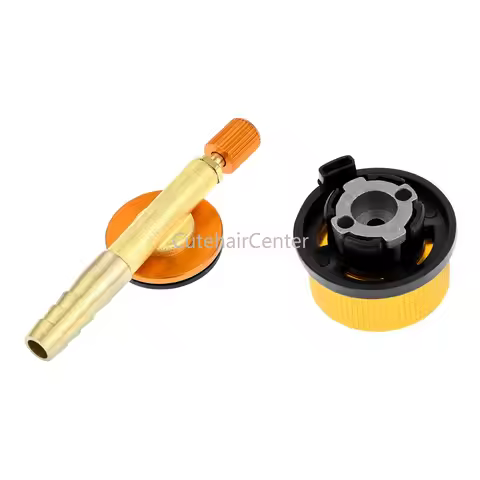 2pcs/set Camping Stove Gas Fuel Canister Adapter Canister Refill Convertor + Nozzle EN417 Lindal Val