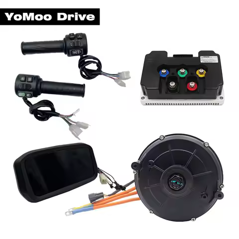 QS165 35H 5000W Peak 10KW 6500RPM Hall PMSM Mid Drive Motor Kits with Fardriver ND72680 Controller, 