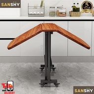 Folding Dining Table Movable Dining Table Folding Table Pulley 4-person 6-person Table