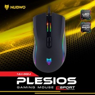 Mouse Macro NUBWO PLESIOS 6400dpi NM-89M USB Optical Mouse เมาส์เกมมิ่งมาโคร