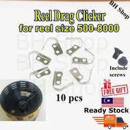 10pcs Spinning Reel Clicker Bunyi Drag Alarm Sparepart Cliker fishing sound plate Tomman Maguro Ajik