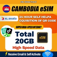 【CSL】Cambodia eSIM | | Total 3-20GB | 1-15Days | European Travel Card Cambodia eSIM Total Cambodia e