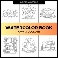 ColourCrafters Watercolour Drawing Book Kawaii Duck Art 200gsm 300gsm Watercolour Paper