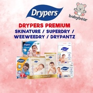 OFFICIAL RETAILER Drypers Premium Diapers (Tape/Pants) - Skinature/DryPantz/WeeWeeDry/Super Dry Dryp