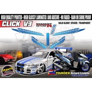 Click V3 Cars Meta Inspired Sticker Decals Sticker Motor Stiker Motor