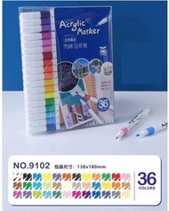 Pen Akrilik Maker cepat kering tahan air spidol Acrylic painter anak - 12 colour