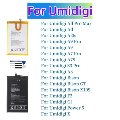 2024 NEW Battery For UMI Umidigi A11 A13S A11 Pro Max A7 Pro A7S A9 Pro S3 Pro A3 Bison GT X10S F2 G