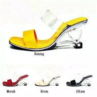 HIG HILLS WOMEN'S GLASS HEEL SANDALS