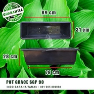 POT PANJANG GRACE SGP 90 HITAM  Pot Persegi Panjang Pot Tanaman Bunga