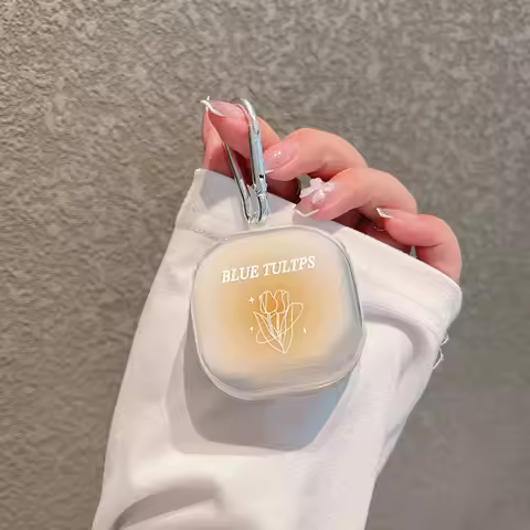 Yellow Tulip For Samsung Galaxy Buds FE/2/Pro/live Soft Silicone transparent Cover buds2 pro Cover B