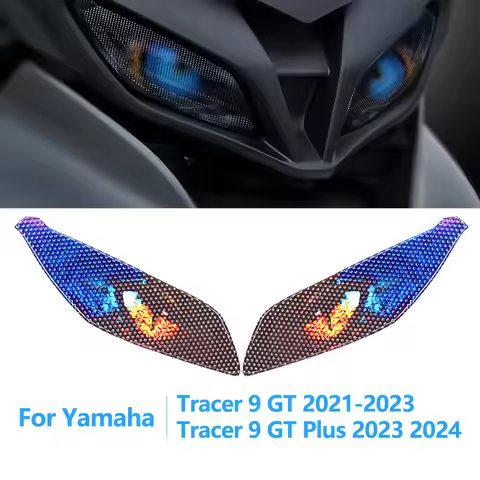Motorcycle Headlight Guard Stickers Accessories For Yamaha Tracer 9 GT Plus 2024 2023 2022 2021 Head