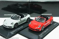 【特價現貨】1:43 Minichamps Porsche 911 992 Targa 4 GTS 2021 紅/淺灰