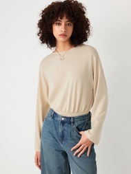 Cider Round Neck Solid Bodysuit