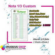 nota custom 1/3 free desain nota usaha. nota rumah makan