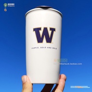 Ins Starbucks Cup American Starbucks Washington University Co-Branded Double-Layer Insulated Mug with Lid Drinking Cup 12oz