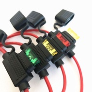 Car Waterproof Universal Fuse Box Car Modified Fuse Socket Fuse Holder with Wire Free Fuse