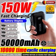 【local stock】powerbank fast charging 50000mah 3c powerbank 3c certified  portable powerbank mobile p