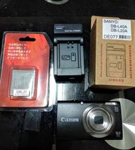Canon Power Shot A2300數位相機，2012製。附全新充電器、電池一顆、原廠電池一顆。少用極新