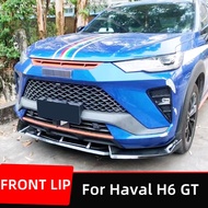 For Haval H6 GT H6 S Front Bumper Lip Chin Spoiler Upgrade Exterior Bodykit PP Plastic 3Pcs/Set Auto