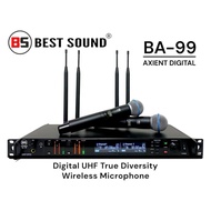 BS BEST SOUND BA-99 True Diversity UHF 2ch Handheld Wireless Microphone System Karaoke Singing Wirel
