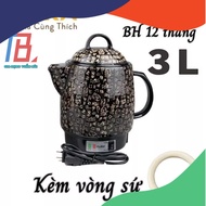 Fujika 3 liter automatic electric medicine kettle BLACK FIRE if cracked