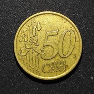 Koin Asing Euro 50 Cents Italia