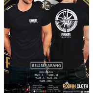 Enkei Wheels All Version Rear Rim T-Shirt Automotive Clothing