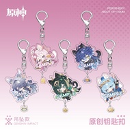 Game Genshin impact Flins Aino Lauma Nefer Ineffa Cute Acrylic Pendant Figure Keychain Keyring Colle