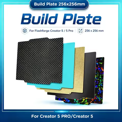256x256mm Spring Steel Build Plate Double Sided PEI PET PEO Sheet For Flashforge Creator 5 Creator 5