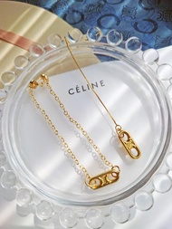 中古真品 CELINE 迷你金 凱旋門 耳環耳線 耳針耳釘 包包掛件掛飾