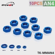turbo fitting 4AN AN4 AN-4 Blue adapter bulkhead nut Aluminum Finish Nut Seal Lock Fitting Adapter T