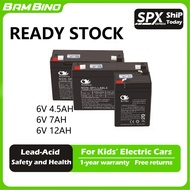 Safety batteries for children's electric cars Rechargeable Battery 6V 4.5AH / 6V 7AH / 6V 12AH / Toy
